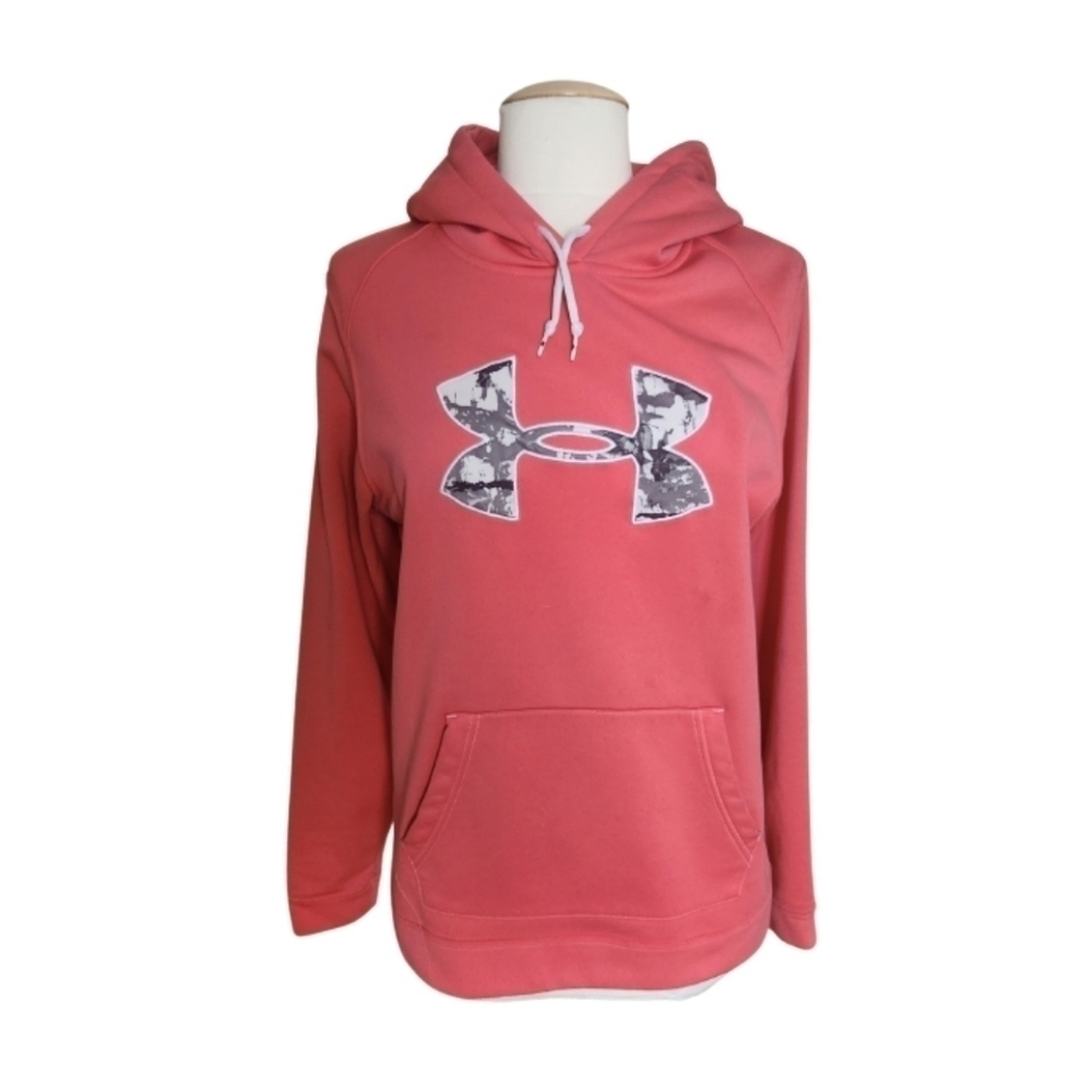 Under Armour Storm Pink and White Camo Semi Fitted Hooded Sweatshirt